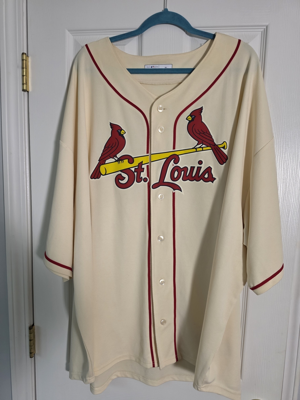St. Louis Cardinals MLB Genuine Merchandise Cream Baseball Jersey 6XL